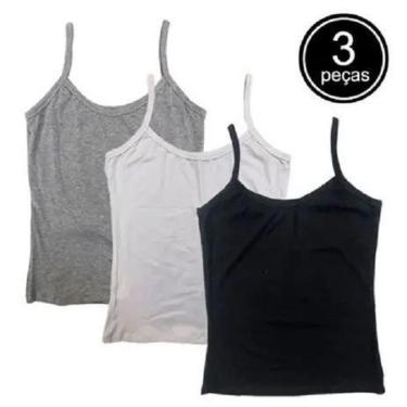 Imagem de Kit 3 Regata Básica Fitness Alça Alcinha Academia Esporte Treino Corrida Colors-Feminino