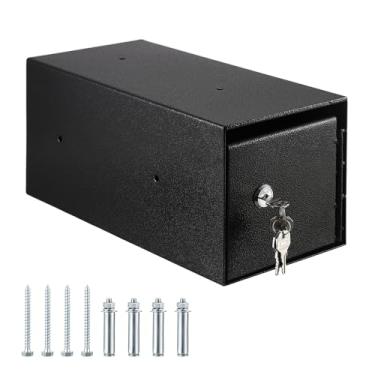 Imagem de OGANAZI Caixa de dinheiro SAFESteel, cofre preto com 4 chaves