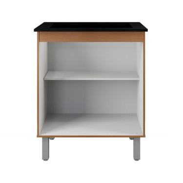 Imagem de Balcão Vani Para Cooktop 5 Bocas 2 Portas Cozinha Mb1 70cm Cor Savana Off White Pc