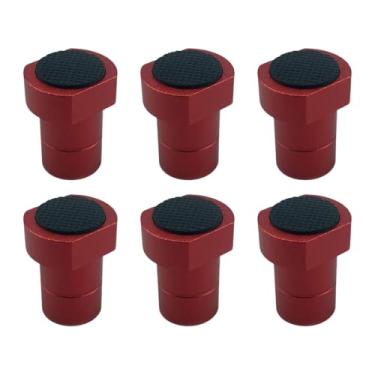 Imagem de Bothyi 6x Grampo de com Pino de Fixação, Freio de, Batente de Mesa para Marcenaria, Fixação em Trilho T com Tensionamento Plano, Vermelho 19mm