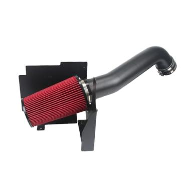 Imagem de Sistema de admissão de ar frio compatível com Chevrolet Silverado 2500 HD/ 3500 2001-2004, GMC Sierra 2500HD/3500 2001-2004, filtro de ar de alto fluxo, aumenta o desempenho e o reboque