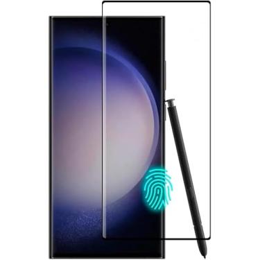 Imagem de Película de Vidro Sem Furo Digital 9H Borda Curva Compatível ¨Samsung Galaxy S23 ULTRA Proteção Anti-Impacto