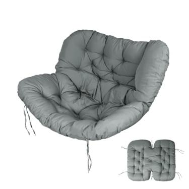 Imagem de Wioazo Almofada de cadeira Papasan para ambientes externos, almofada para cadeiras de balanço de 16 cm, almofadas de cadeira de ovo à prova d'água para jardim interno e externo, varanda, varanda