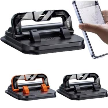 Imagem de Suporte de telefone de carro 360 graus, suporte de telefone 2 em 1 para carro e placa de número para celular com ventosa forte, ângulo de ajuste de tela horizontal e vertical, suporte fixo