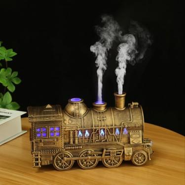 Imagem de Asixxsix Difusor de trem, Umidificador de névoa fria 300ml para óleos essenciais com saídas de névoa dupla e função de temporização de 2/8 horas, difusor fragrância para Quarto Escritório