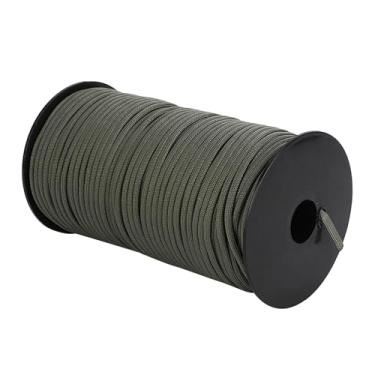 Imagem de SPYMINNPOO Corda de Segurança de Pára-quedas de Sobrevivência para Escalada e Caminhada Ao Ar Livre, Cabo Resistente para Resgate e Empacotamento, 100m (Verde Escuro)