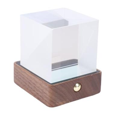 Imagem de Fockety Display de Preço Criptográfico, Monitor de Ticker de Estoque de Bitcoin Em Tempo Real WiFi de 2,4 GHz Com Relógio Digital, Display de Clima, Temperatura e Umidade para Mesa (Noz)