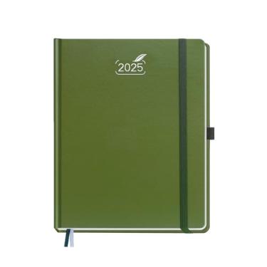 Imagem de BEZEND Agenda 2025 Weekly Planner & Notebook Capa dura - Tamanho médio 17,8 cm x 23 cm - Agenda 2025 Agenda 2025 Agenda 2025 com aba mensal, papel grosso 120 GSM, suporte para caneta, bolso de