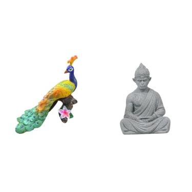 Imagem de Whtkoph Escultura de Buda, Figura Decorativa para Jardim, Estátua Artística para Casa, Hotel, Pátio, Quintal, Item de Colecionador