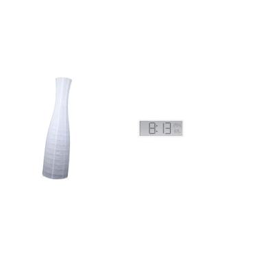 Imagem de Whtkoph Abajur Minimalista de Papel para Luminária de Chão com Visor Digital. Capa Protetora Multiuso para Quarto de Hotel, Sala de Estar, Escritório E Muito