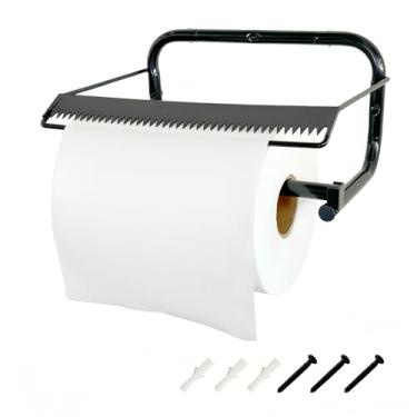 Imagem de Dispensador de limpador de parede de rolo jumbo, suporte de toalha de papel para garagem e uso industrial, 42 x 25 x 22 cm (1 pacote)