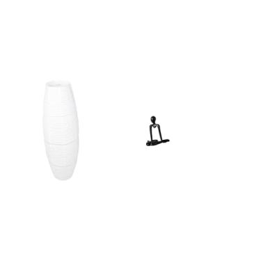 Imagem de Whtkoph Luminária de Chão Minimalista em Papel com Escultura Abstrata de Um Pensador. Acessório Decorativo para Quarto Ou Closet de Hotel.