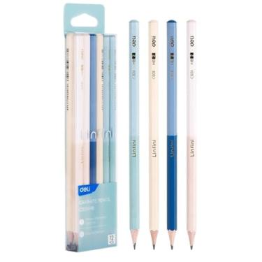 Imagem de Kit C/ 12 Lápis HB Preto Grafite Hexagonal Linifni DELI