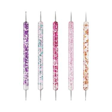 Imagem de Conjunto De 5 Canetas Para Nail Art Com Cristais E Pedras Preciosas, F