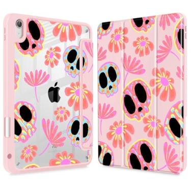 Imagem de Mektron Capa para iPad 2025 11 polegadas (chip A16) 11ª geração serve para iPad 10ª geração 11 polegadas 2022, porta-lápis embutido com capa à prova de choque capa transparente + suporte de três