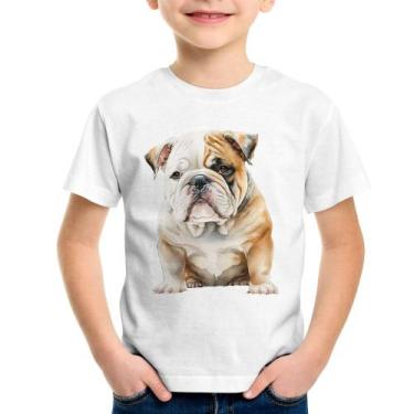 Imagem de Camiseta Infantil Bulldog-Inglês - Foca na Moda, Branco, 6