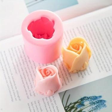 Imagem de Molde de silicone para decoração de bolo de rosas, sabonete, utensílio de cozinha para assar açúcar, molde de silicone