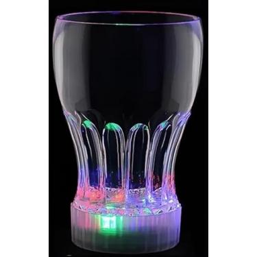 Imagem de Copo longo de LED sensor de água e Botão (15cm X 6cm) 250ml Caneca Bebida Balada Bar Luz Brilho(Coca - 300 ml (SEM sensor))