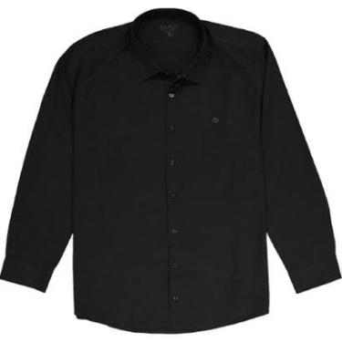 Imagem de Camisa Manga Longa Essencial Slim Plus Size Masculina Ogochi 001520052 Preta-Masculino