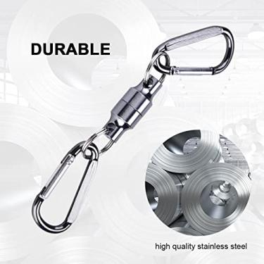 Imagem de Naroote Suporte Durável da Liberação Líquida da Curvatura do ímã Pesca para a Barraca de Acampamento Exterior, Caravana de Aço Inoxidável (Fivela dupla)