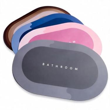 Imagem de Tapete Absorvente e Antiderrapante para Banheiro (60x40cm) | Saída de Box, Lavabo, Cozinha | Tecnologia de Secagem Rápida | Base de Borracha Antiderrapante | Confortável, Lavável e Moderno
