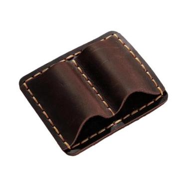 Imagem de Suporte Para Caneta De Couro Retro, Porta-Lápis Em Couro Com Clipe De 