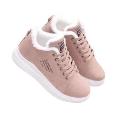 Imagem de Tênis Feminino De Inverno Em Veludo, Moderno, Confortável, Acolchoado,