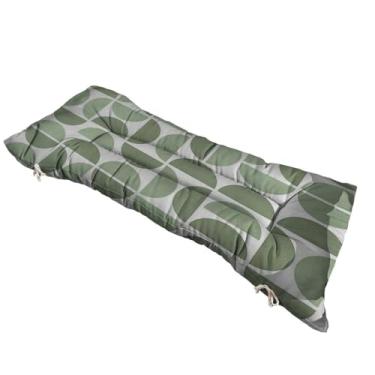 Imagem de Almofada Futon 120 cm x 40 cm para cadeira e banco estampada - Varias Estampas - Futon grande Moderna(geomerico verde)