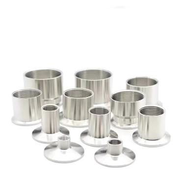 Imagem de 1 peça 1/20.3 cm 1/10.2 cm 1/5.1 cm 3/10.2 cm 2.5 cm 1-1/10.2 cm adaptadores para aquecedor de aço inoxidável SS304 fêmea roscada acessórios para tubos de virola tripla (ferrule DN8 50,5 mm)