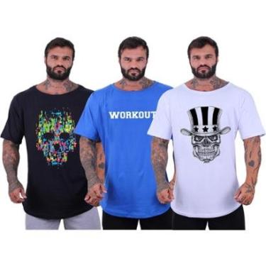 Imagem de Kit 3 Camisetas Morcegão Masculina MXD Conceito Fitness Academia Musculação-Masculino