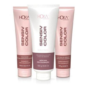 Imagem de Kit manutenção pós coloração e descoloração sensiv color hoka