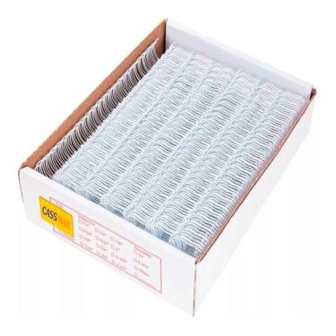 Imagem de Wire-o para Encadernação 3x1 A4 Branco 9/16 p/ 110fls 25un - Cassmar 