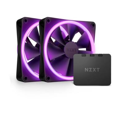 Imagem de Kit com 3 Ventoinhas NZXT F120RGB Duo, 120mm, RGB, Preto - RF-D12TF-B1-Unissex