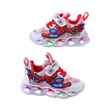 Imagem de Tênis Iluminados Disney Spiderman Para Meninos Bebês, Calçados Casuais