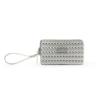 Imagem de Bolsa Clutch Brizza Arezzo Alça Marrocos Prata Metalizado - Feminino-Feminino