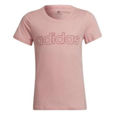 Imagem de CAMISETA ADIDAS JUVENIL ESSENTIALS LOGO LINEAR HE1965 - ROSA CLARO/BORDO 8/9A-Feminino