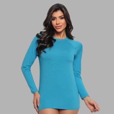Imagem de Blusa Camiseta Feminina Com Proteção Uv Manga Longa Linha Premium-Feminino