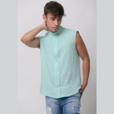 Imagem de Regata Viscolinho Gola Padre Bebê Santo Luxo-Masculino