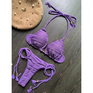 Imagem de Conjunto De Biquíni Sexy Push up Para Mulheres 2024, Moda Praia, Maiô 
