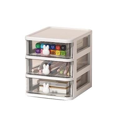 Imagem de Generic Caixa de Armazenamento de Mesa de Plástico Transparente Multi Camada Grande Capacidade para Escritório de Caneta de Livro, Organizador Durável para Escola de Escritório Em Casa (Três camadas