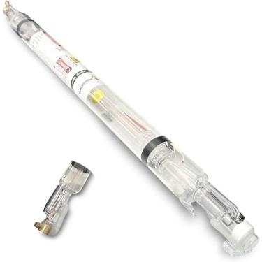 Imagem de PRESIONQI Tubo de laser CO2 de 40 W 45 W 700 mm D50 mm com cabeça de metal, para máquina de corte e gravação a laser