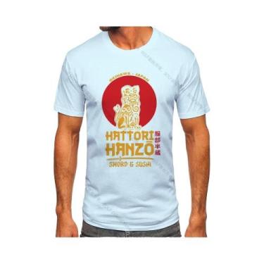 Imagem de Camiseta Masculina 100% Algodão Hattori Hanzo Estampada Harajuku, Cami