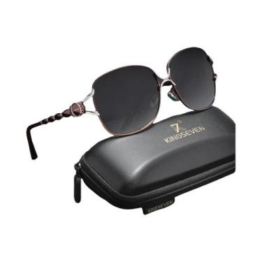 Imagem de Óculos De Sol Femininos Polarizados UV400 Com Armação Grande KINGSEVEN