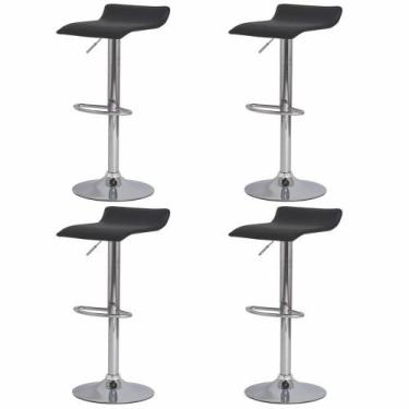 Imagem de Kit 4 Banquetas Giratórias Belo Horizonte Preta - Cadeiras INC, Preto