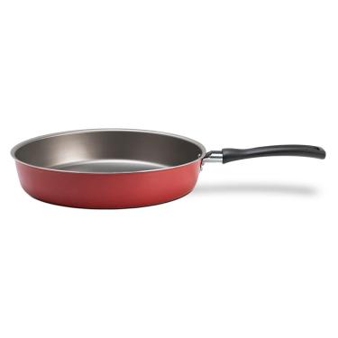 Imagem de Frigideira Alta Brinox Ruby Antiaderente Pro-Flon 24cm Vermelha