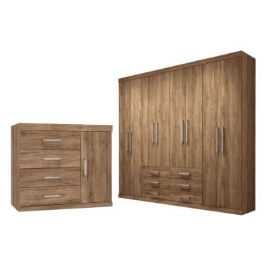 Imagem de Guarda Roupa Master 8.6 + Cômoda Master 1.4 Atacama - Santos Andirá