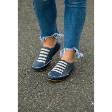 Imagem de Tênis Feminino Casual conforto Azul marinho - Izabella Araújo, Marinho