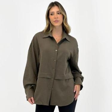 Imagem de Camisa Mamô Oversized Manga Longa Feminina-Feminino