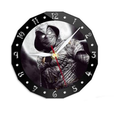 Imagem de Relógio de parede Moons Knights Silent Non-Ticking 15 cm de vidro+acrí