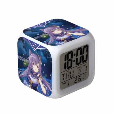 Imagem de Despertador Genshins Impacts Square LED digital para crianças - yiweis